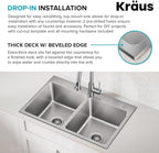 KRAUS Fairlane 33-inch Drop In/Top Mount Double Bowl 18-Gauge Stainless Steel - Image 10