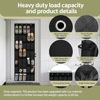 35 Pocket Over the Door Shoe Organizer, Reusable Breathable Large Mesh Bag - Image 2