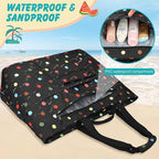 Extra Large Beach Bags for Women, Waterproof Sandproof Beach Tote Bag Zipper - Image 8
