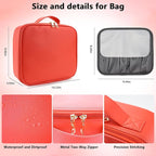 Travel Makeup Bag with LED Mirror Travel Makeup Organizer with 3 Lighted - Image 5