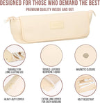 BAREFOOT CARIBOU Hair Tools Travel Bag and Heat Resistant Mat for Flat Irons, Straighteners, Curling Iron, and Haircare Accessories, 2-in-1 design, with Interior Pockets, Portable Organizer