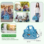 iknoe Large Foldable Cooler Bag, 8.5L Insulated Lunch Bag, Leakproof Lunch - Image 4