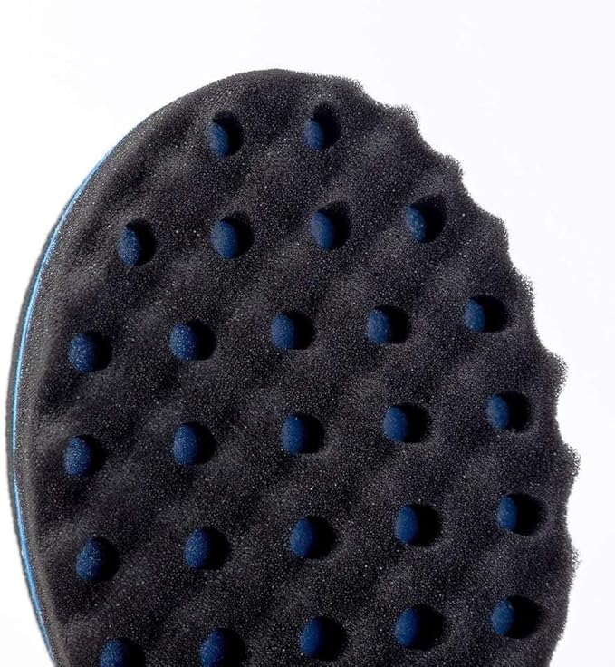Black Magic Barber Sponge Brush Curl Twist Hair Sponge Big Holes Double-Sided Comb Twist Hair Wave Brush Afro Curling Coil Care Tool Dreads Locking Suitable For Curly Hair Brushes Styling Tools