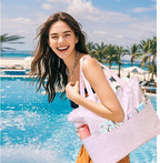 LEDAOU Beach Bag Waterproof Sandproof Women Tote Bag Pool Bag - Image 5