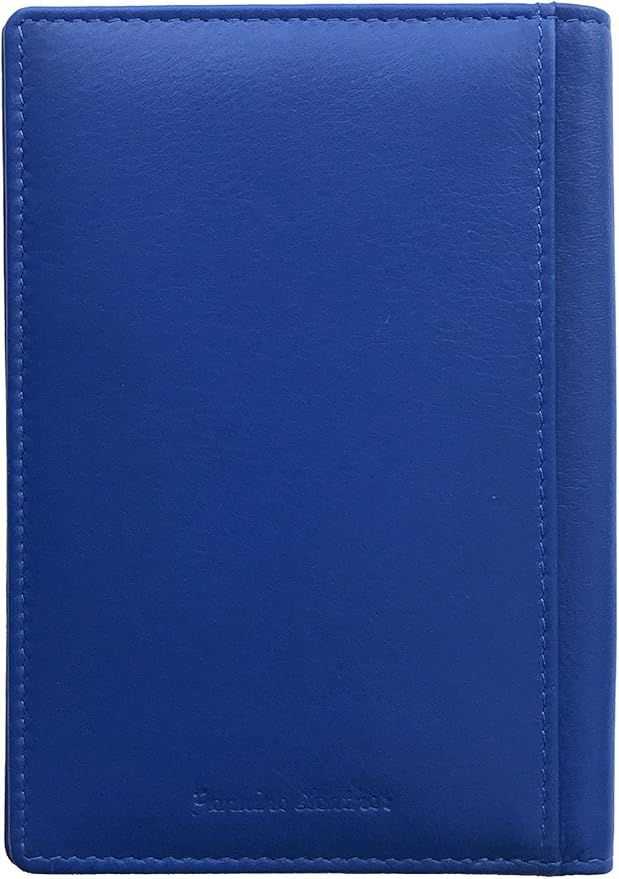 Personalized Monogrammed Cobalt Blue Leather RFID Passport Wallet - Image 6