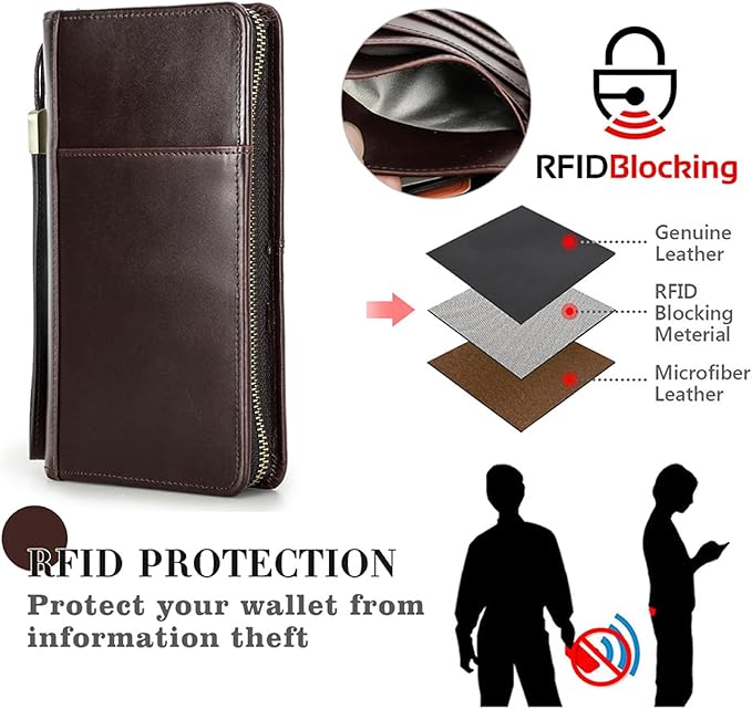 Top Grain Leather Travel Passport Wallet Holder - Image 9