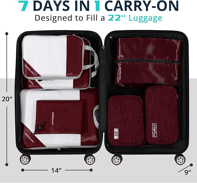 7 Set Compression Packing Cubes - Image 6