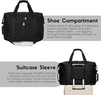 SUNNY BIRD Duffel with Utility Pouch, 40L Weekender Overnight Bag with Shoe - Image 9