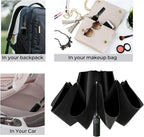 LLanxiry Compact Travel Umbrella, Mini Windproof Umbrellas - Image 7
