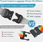 Travel Inspira Travel Belt for Luggage, TSA Approved Luggage Straps, 3-Dial - Image 6