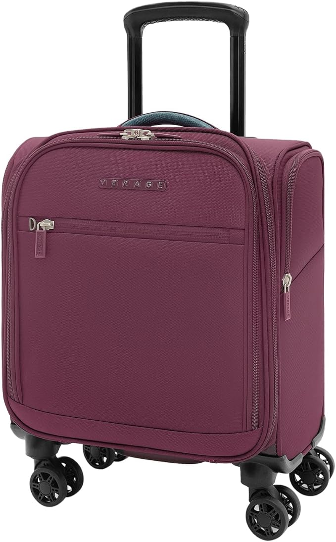 Verage Under Seat Luggage with Wheels，Softside Small Suitcase Spinner Carry On by VERAGE