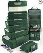 Veken 10 Set Packing Cubes for Travel Essential, Suitcase Organizer Bags in 4 by Veken