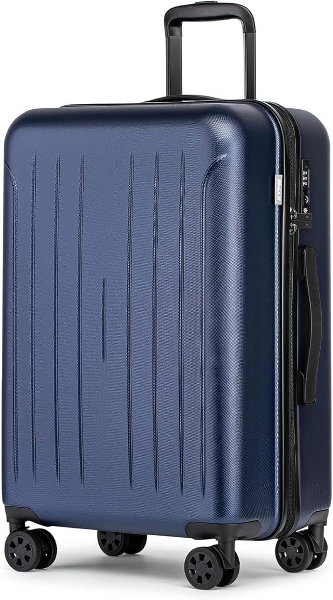 KYME Suitcase Hardshell With Double Spinner Wheels, PC+ABS TSA Lock Travel by KYME
