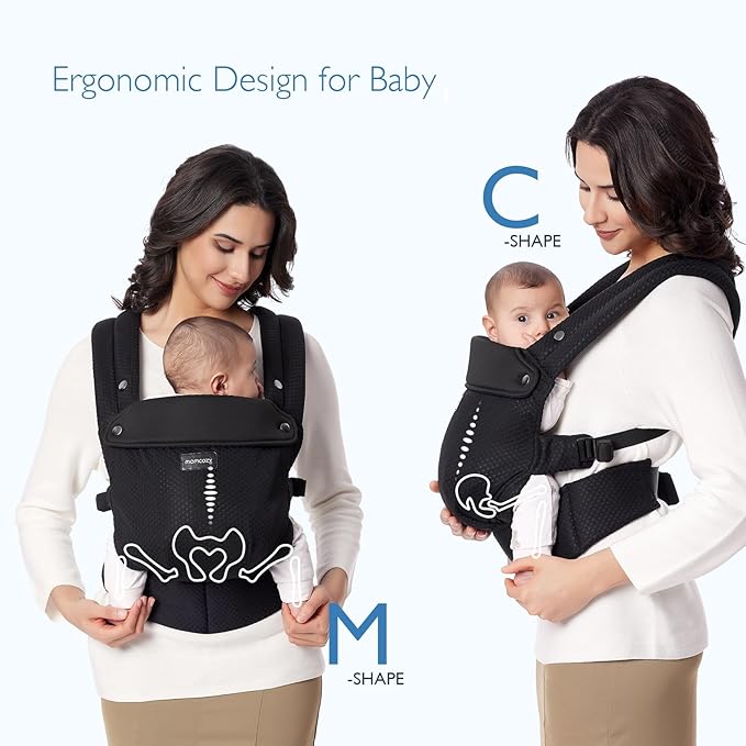 Momcozy Breathable Mesh Baby Carrier, Ergonomic and Lightweight Infant Carrier - Image 6