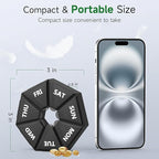 Gelibo, Weekly Pill Organizer, 2 Pack Portable Travel Pill Box Dispenser - Image 5