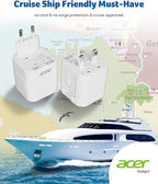 Acer US to Europe Plug Adapter, Universal Travel Adapter, International Power - Image 5