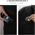 Metal 2 Compartment Pill Organizer Travel Friendly Portable Compact Pill Box - Image 5