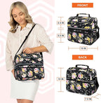 OPUX Lunch Box For Women, Insulated Large Lunch Bag Adult Work, Double Decker - Image 3