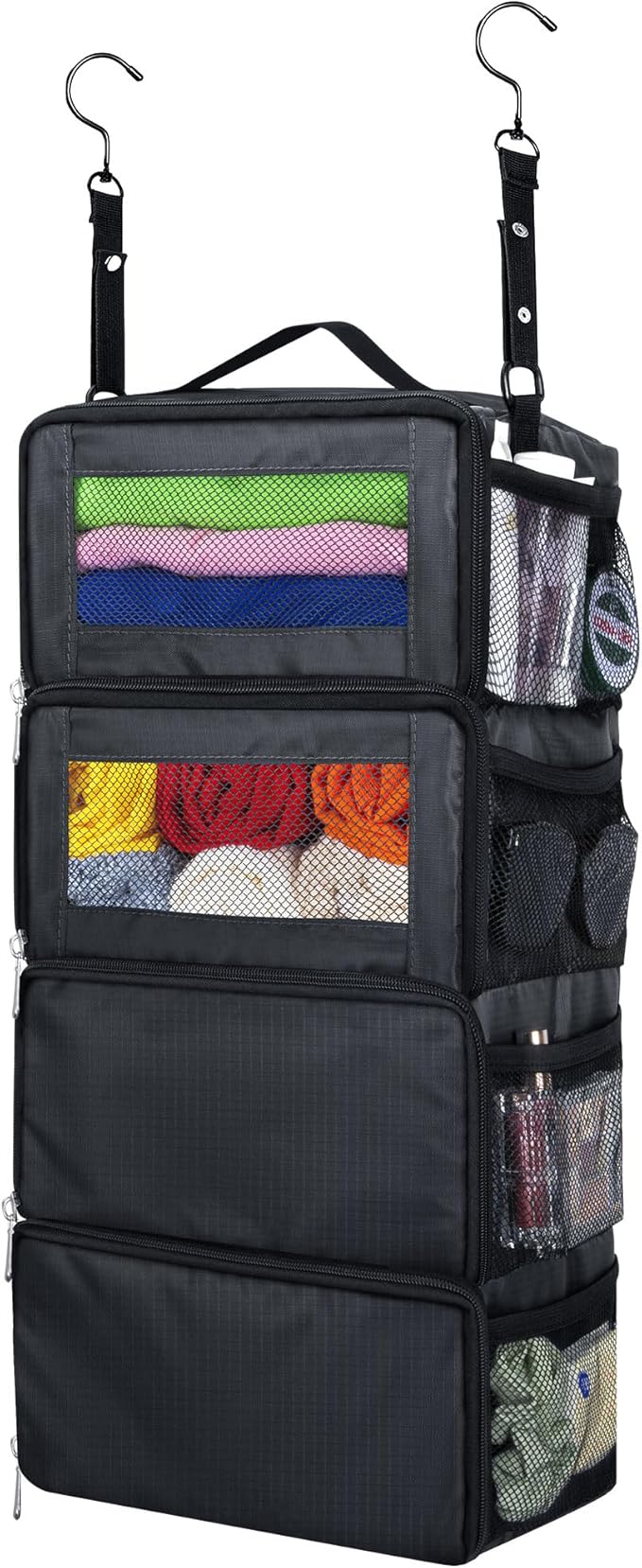 Hanging Travel Organizer, Carry-on Luggage Suitcase Organizer, Portable Shelves by MIAOJIE