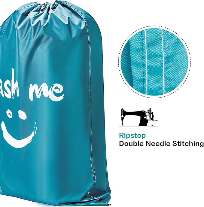 HOMEST 2 Pack XL Wash Me Travel Laundry Bag, Dirty Clothes Organizer, Large - Image 2