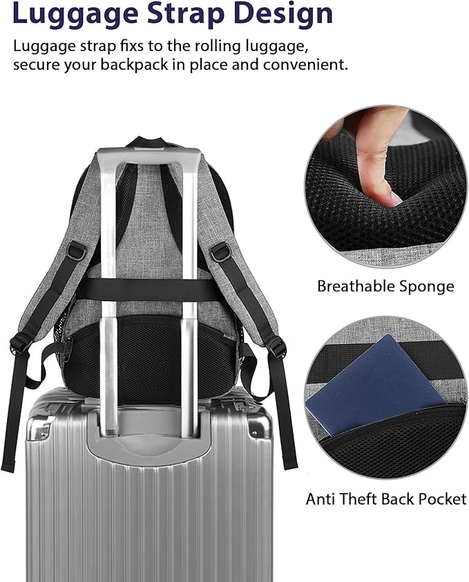 MATEIN 15.6 Inch Student Laptop Backpack, 20 L Airline Personal Item College - Image 3