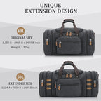 Gonex Canvas Duffle Bag for Travel 50L Expandable Duffel Weekend Overnight Bag - Image 5