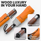 Royal Walk Windproof Folding Travel Umbrella Compact and Strong Luxurious Real - Image 3