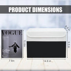 Large 22 Quart Linen Fabric Foldable Storage Bin Cube Organizer Basket - Image 2