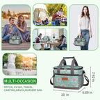 iknoe Large Foldable Cooler Bag, 8.5L Insulated Lunch Bag, Leakproof Lunch - Image 4