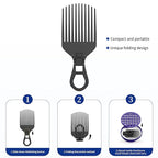 Silicone Curl Brush,Africa Comb,Magic Curly Hair Brush Twist Hair,Afro Pick,Men Women Boys Girls Wave Curler Tool,1 Set (Purple)