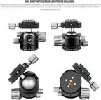 Leofoto Professional Camera Tripod, 63.4" Compact Carbon Fiber Tripod - Image 6