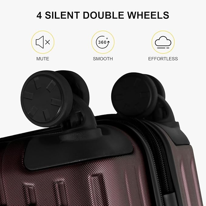 LEVEL8 Grace Carry On Luggage Airline Approved, 20 Inch Expandable Hardside - Image 6