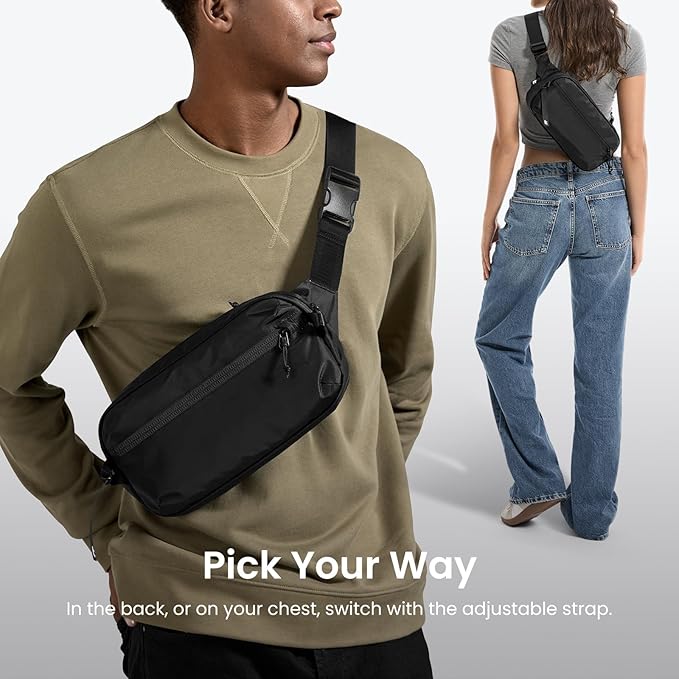 tomtoc 3.5L Sling Bag with RFID Blocking, Crossbody Bag Chest Shoulder Pack - Image 5