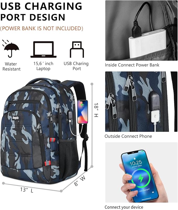 Laptop Backpack for Men, School Backpack - Image 3
