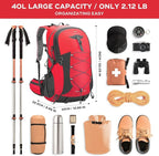 Maelstrom Hiking Backpack, Camping Backpack, 40L Waterproof Hiking Daypack - Image 2