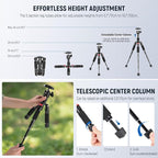 NEEWER Portable Desktop Mini Tripod Aluminum Alloy 20''/ 50cm Desk Tripod - Image 4