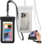 IPX8 Floating Waterproof Phone Pouch 2-Pack, 7.2 Inch Waterproof Pouch by Welcometothesun