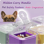 Purse Pill Organizer, Magnetic Cube Cute Pill Box, Pill Compact - Image 5