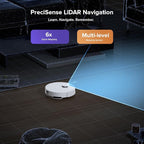 roborock Q10 S5+ Robot Vacuum and Mop, 10,000Pa Suction, Upgraded from Q8 max+, 70 Days Self-Emptying, Obstacle Avoidance, Sonic Mopping, Dual Anti-Tangle Design, Auto Mop Lifting, Ideal for Pet Hair
