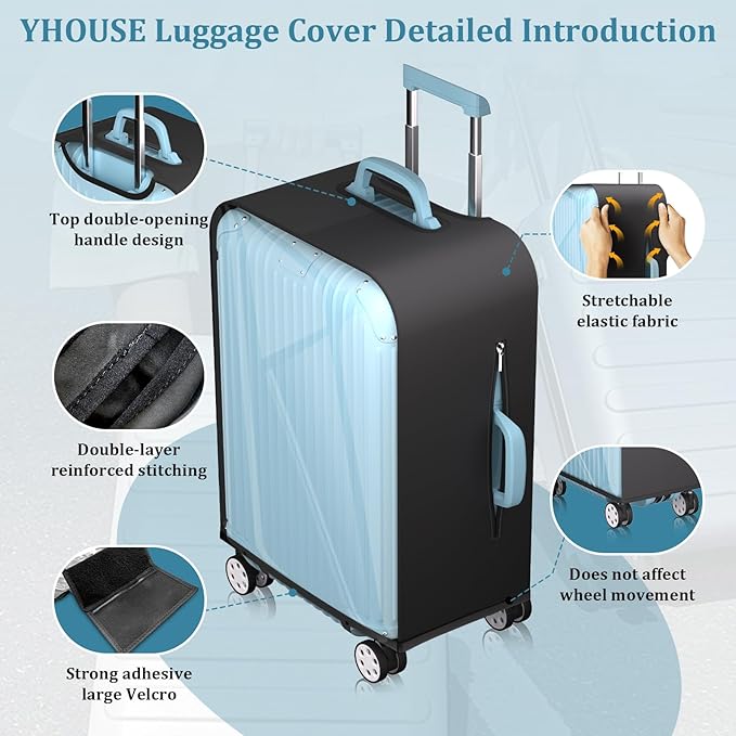 Upgraded Clear TPU Suitcase Cover Protector - Image 5