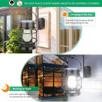 UBright 2 Pack Solar Lantern Lights Outdoor Waterproof Metal Hanging Solar - Image 4