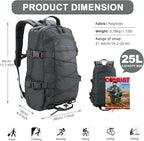 25L Hiking Backpack Small Tactical Backpack Daypack Camping Trekking Hunting - Image 3