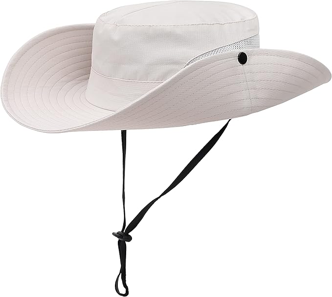 Womens Summer Sun Hat Beach Hat Wide Brim Outdoor UV Protection Hat Foldable - Image 5