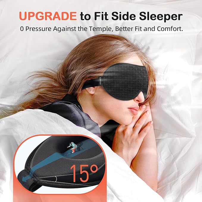 INNELO 3D Contoured Sleep Mask for Side Sleepers - Image 2