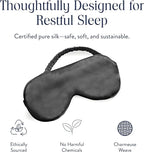 Brooklinen Silk Eye Mask for Sleeping – Carbon Grey, 100% Mulberry Silk Sleep - Image 3