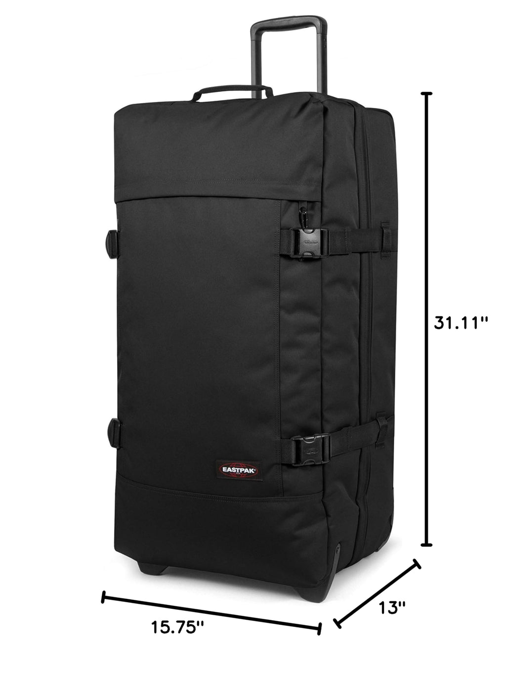 Tranverz L 121L Large Wheeled Luggage with Dual Compartments (121 Liter Checked Bag / Black)
