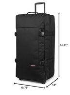 Tranverz L 121L Large Wheeled Luggage with Dual Compartments (121 Liter Checked Bag / Black)