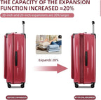 Premium Carry On Luggage, 20Inch&29 Inch Top Opening Airline Approved ABS+PC - Image 4