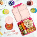 Kids Bento Lunch Box with 8oz Soup Thermo, Kids Leakproof Lunch Food Containers - Image 6