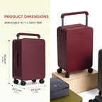 TUPLUS 20” Carry-On Hardside Luggage Lightweight ABS Travel Suitcase - Image 6